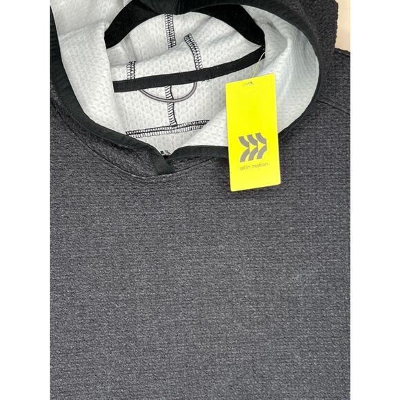 NWT All In Motion Textured Knit Hoodie in Charcoal SIZE MEDIUM - Picture 7 of 7